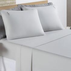 Imagem de Jogo Cama Lençol Diana Casal Padrão Percal 200 Fios 100% Algodão 4 Peç