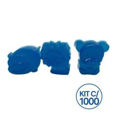 Imagem de Kit 1000 Mini Sabonete Bichinhos Artesanal 3,5cm Sortidos - D&C, Azul