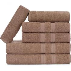 Imagem de Jogo De Toalhas Gigante Itália Soft 2 Banhão + 2 Rosto + 2 Tapete Luxo 100% Algodão Camurça