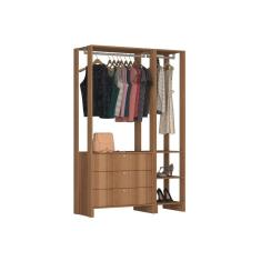 Imagem de Estante Closet Yes 120cm com 2 Cabideiros e 3 Gavetas
