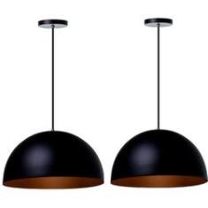 Imagem de Lustre Pendente Meia Lua  30Cm - Kit 2 Unidades