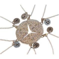 Imagem de Colar Cordão Best Friends Forever Amizade Inicial Níquel