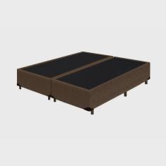 Imagem de Base Cama Box Bipartido King Size Suede Marrom 40x193x203