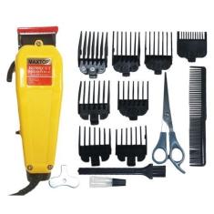 Imagem de Maquina De Cortar Cabelo Potente Kit c/ 17 Peças Maxtop 110v