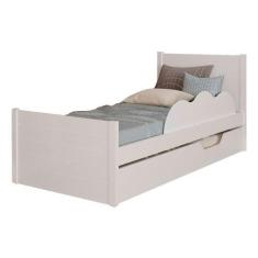 Imagem de Cama Solteiro Elza Branco Com Proteção Lateral E Cama Auxiliar - 100%