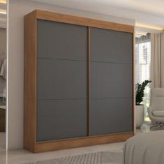 Imagem de Guarda-Roupa Casal Portugal 2 Portas de Correr 3 Gavetas Flex Cinamomo