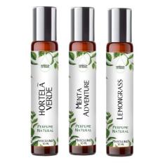 Imagem de Kit 3 Perfumes Spray 10ml - Frescor Natural Masculino - Essência Do Br