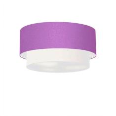Imagem de Plafon Duplo Cilíndrico Md-3062 45X40cm Bivolt Lilás Branco