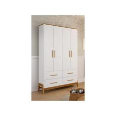 Imagem de Guarda Roupa Bebê Retro Moveis Peroba Guti 04 portas MDF