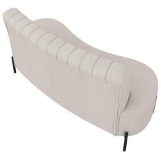 Imagem de Sofá 2 Lugares 135cm Pés Aço Preto Tamar K04 Linho Areia - Mpozenato