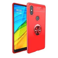 Imagem de SORAKA Capa para Xiaomi Mi Mix 2S com suporte para anel Capa Slim Fit de TPU macio Capa Xiaomi Mi Mix 2S com placa de metal para suporte magnético de telefone para carro