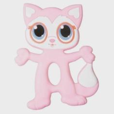 Imagem de Mordedor Infantil Macio Silicone Gatinho Rosa - Girotondo