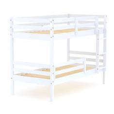 Imagem de Beliche Solteiro Eco com Grade de Proteção Madeira Maciça Branco Mobilistore