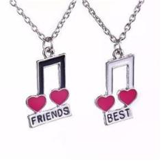 Imagem de Colar Musica Amigas Best Friends Forever Níquel - 2 Pçs