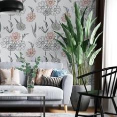 Imagem de Papel De Parede Adesivo Flores Do Campo N06154 Rolo 0,58X3M
