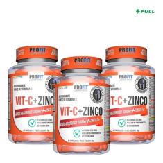 Imagem de Kit 3x Vitamina C Vit C 1000mg Ácido Ascórbico - Profit Labs