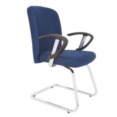 Imagem de Poltrona Diretor Luxuosa com Base em S cromado Linha Alpha - Design Of