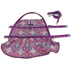 Imagem de Vestido Peitoral Com Guia Para Cachorro Cor Roxa Tamanho Gg - Nica Pet