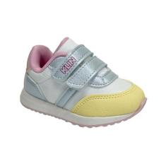 Imagem de Tênis Klin Baby Walk 453112 Branco/Azul/Amarelo