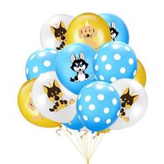 Imagem de NUOBESTY 20 peças de lembrancinhas de aniversário para cães e filhotes de animais de estimação, balões de alumínio, balões de alumínio, balão de látex de Mylar, suprimentos de festa