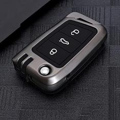 Imagem de TPHJRM Porta-chaves do carro Capa Smart Zinc Alloy Key, apto para Volkswagen golf 7 gti mk7 r Touran Bora Caddy up, Porta-chaves do carro ABS Smart Car Key Fob