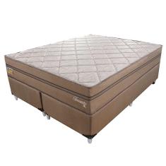 Imagem de Cama Box Com Colchão King Toronto Mola Ensacada (70X193x203) Dourado E Bege