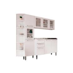 Imagem de Cozinha Modulada Bertolini Evidence  4 Peças (1 Armário + 1 Balcão + 1 Paneleiro + 1 Complemento) C4P44 Branco