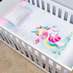 Imagem de Jogo De Lençol De Berço Americano 2 Peças Infantil Bebês Estampado Fro