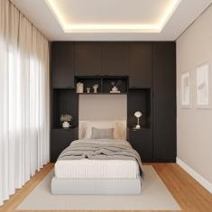 Imagem de Guarda-roupa Modulado 7 Portas 5 Peças Hera Cabecasa Madeiramadeira Preto