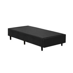 Imagem de Cama Box Blindado Solteirão King Design Suede Preto 96x203x40