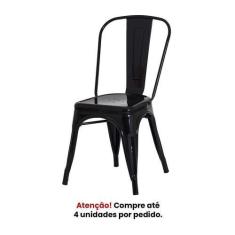 Imagem de Kit 4 Cadeiras + 2 Banquetas Tolix Iron Preta Aço Bar Bistrô - Waw Des