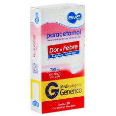 Imagem de Paracetamol 750mg EMS 20 Comprimidos Revestidos
