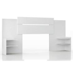 Imagem de Cabeceira Cama Box Madeirado Branco Solteiro-casal-queen Mila Extensível Branco