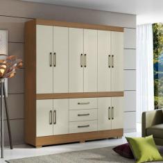 Imagem de Guarda-Roupa 10 Portas 3 Gavetas Mônaco Atacama/Areia - Aramóveis