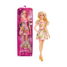 Imagem de Boneca Barbie Fashionista 181 Loira Vestido Tropical Oculos - Mattel