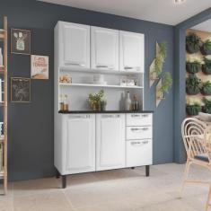 Imagem de Cozinha Compacta em Aço 120cm 6 Portas 2 Gavetas Pratika