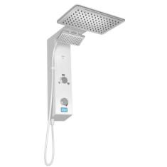 Imagem de Chuveiro Elétrico Eletrônico Digital Ducha de Parede Hydra Falls Power Branco e Cromo 5500w 110V