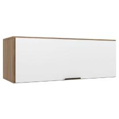 Imagem de Armário Aéreo Geladeira De Cozinha E Lavanderia 1 Porta 0,80m Módulo Suspenso Nogal/branco Batrol Nogal/bran