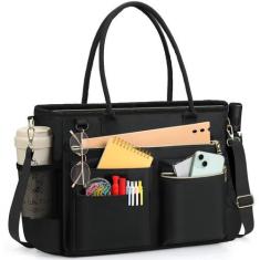 Imagem de Bolsa para laptop RAINSMORE para mulheres, bolsa de trabalho de 15,6" 