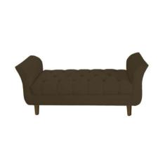 Imagem de Recamier Estofado Para Quarto Closet 100 Cm Grécia Corano Marrom - Dl