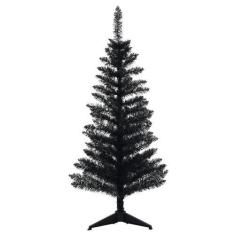 Imagem de Árvore de Natal artificial Maylaviu 1,2 m Preto PVC 50 LED