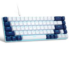 Imagem de Teclado mecânico para jogos MageGee MK-Box 68 teclas branco/azul