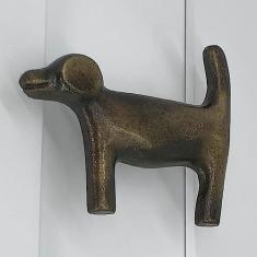 Imagem de ANTIQUE HARDWARE DEPOT Puxador de perfil de cachorro de 10 cm - Puxador de armário estilo casa de fazenda animal - Cômoda vintage de bronze rústico de 10 cm e maçaneta de porta - Inclui todas as