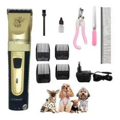 Kit Tosa Maquina Profissional Pets + Tesouras Cortador Lixa