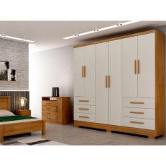 Imagem de Guarda Roupa 6 Portas 6 Gavetas Encant Novo Horizonte Cumaru Fendi