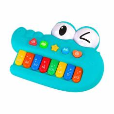 Imagem de Pianinho Infantil Musical Crocodilo Braskit