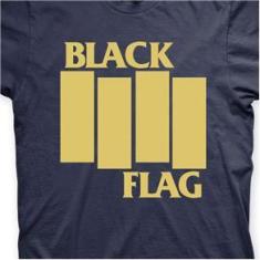Imagem de Camiseta Black Flag Marinho e  em Silk 100% Algodão