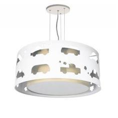Imagem de Lustre Infantil Pendente Recorte Carrinhos -40X16 Crú