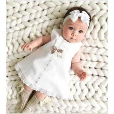 Vestido de princesa para bebês recém-nascidos, primavera, verão, estampado,  tule, babados, sem mangas, para meninas pequenas (rosa, 0 a 3 meses) :  .com.br: Moda