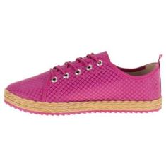 Imagem de Tênis Moleca Casual Feminino Solado Trançado Magenta